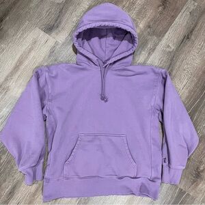 TNA Aritzia Cozy Fleece Boyfriend Hoodie Faded Purple Sweatshirt Size Small